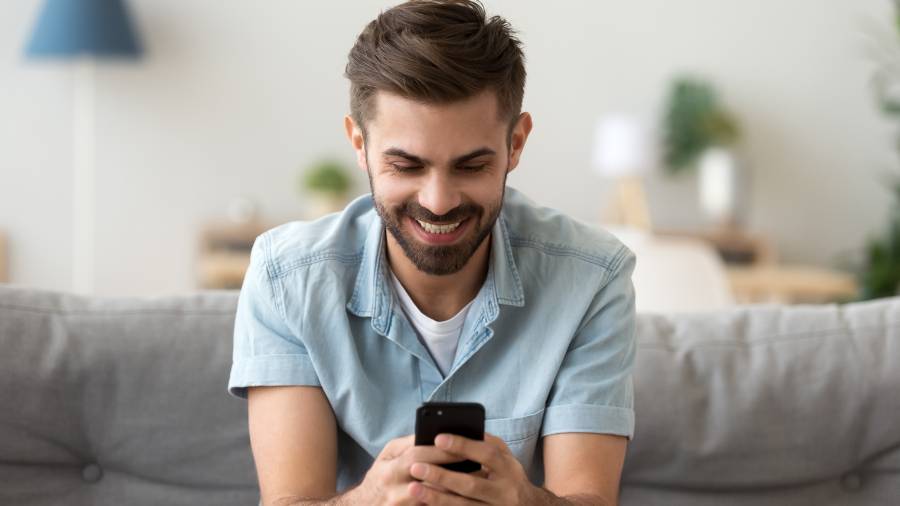 excited on phone